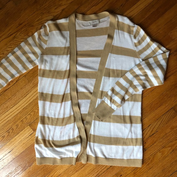 LOFT Sweaters - LOFT Striped Cardigan